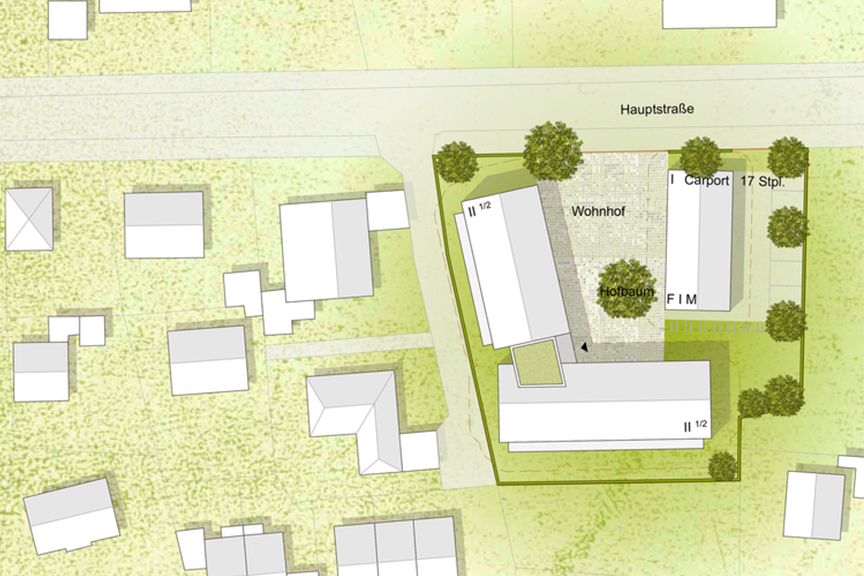 Lageplan Wohnhof Hauptstrasse