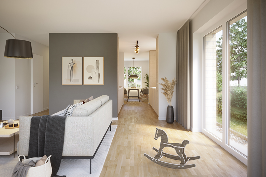 Innenansicht Haus 6 tagsüber